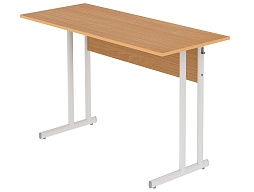 Стол школьный 2-местный 7 г/р нерегулируемый (бук, м/к серый, плоскоовальная труба)