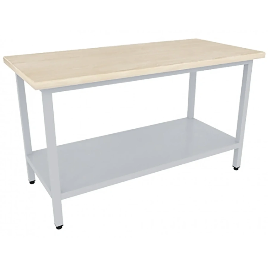 Стол кондитерский СРОк-Н 12/7 1200х700х870 мм. (столешница дерево - бук, каркас нержавеющий)