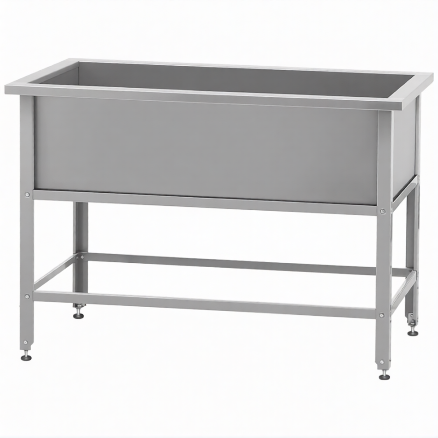 Ванна моечная ВМСн 1010 (860х1010х530)  1 м/о 350х910х430 (ножка угловая)